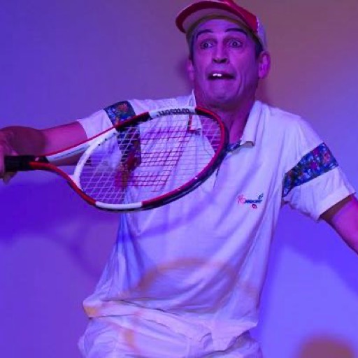 Tennis Pantomime und Comedy